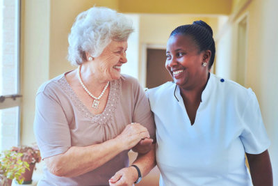 smilling two woman