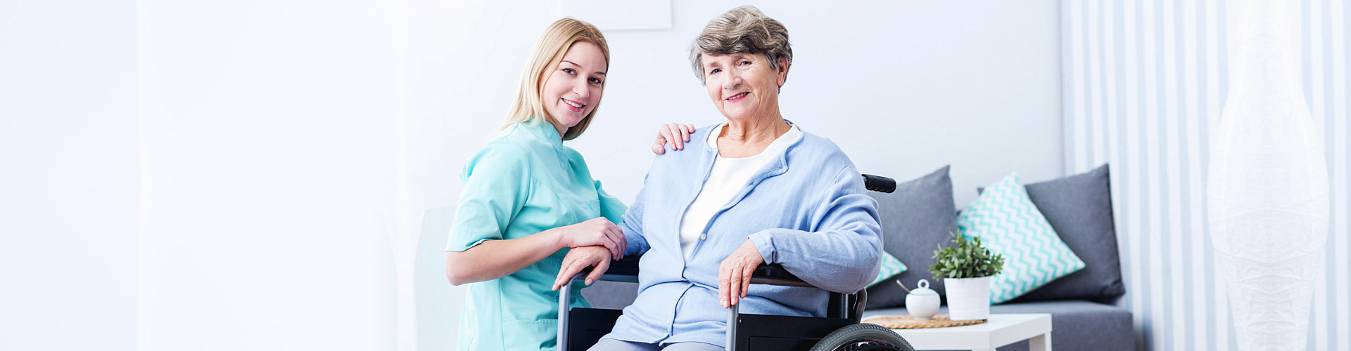 two woman smilling